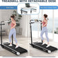 ANCHEER Walking Pad Treadmill with 12% Incline&Adjustable Height, 4 in 1 Under Desk Treadmills with Desk Workstation, Foldable Treadmill for Home 300lb,3 Type Control