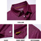 Mens Golf Shirt Moisture Wicking Dry Fit Performance Sport Short Sleeve Striped Golf Polo Shirts for Men