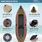 PVC Inflatable Kayak with Drop Stitch Floor, Recreational Touring Kayak with Kayak Paddle, Hand Pump and Carrying Bag, 1-2 Person