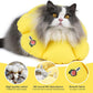 HiDREAM Cat Cone Collar,Cute Waterproof Elizabethan e Collar for Cats,Anti-Bite Lick Wound Healing Safety Cat Recovery Collar,Yellow Flower All-Season Style