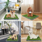 Dog Grass Pad with Tray: 2 Pack Grass Pee Pads for Dogs Potty for Puppy Training, 22"x18" Artificial Turf for Dogs with Collection Tray for Indoor /Outdoor /Patio /Balcony, Grey