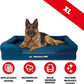 The Dog’s Bed Orthopedic Dog Bed XL Blue Oxford with Red Trim UK Flag Dog Bed 43.5x34, Memory Foam, Pain Relief: Arthritis, Post Surgery, Lameness, Veterinary Approved, Waterproof Washable Cover