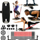 VIVITORY Balance Board Trainer Set, Portable Exercise Equipment with 15 Gym Accessories, 20 in 1 Push Up Board Fitness, Resistance Bands with Ab Roller Wheel, Full Body Workout at Home