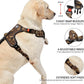 NESTROAD No Pull Dog Harness,Adjustable Oxford Dog Vest Harness with Leash,Reflective No-Choke Pet Harness with Easy Control Soft Handle for Small Dogs(Small,Dark Brown)