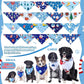 100 Pcs Winter Dog Bandanas Bulk Pet Bibs Blue Triangle Scarf Snowflake Pet Bandanas for Medium Large Dogs Winter Snowflake Christmas Party Holiday Festival Costume Decor
