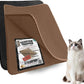 Small Cat Litter Trapper by iPrimio - Litter Mat, EZ Clean Cat Mat, Litter Box Mat Water Proof Layer and Puppy Pad Option. Patented (23"x21" Brown)