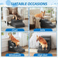 Dog Stairs 3-Step for Small Dogs and Cats to Get on Bed and Furniture/Windows, Pets Can Climb, Sit, or Perch to Look Out Windows, Extra Wide Dog Steps, Non-Slip Waterproof Fabric Cover, Grey（15.7" H）