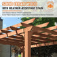 MUPATER 10x12 FT All Cedar Wooden Pergola, Kit with Stakes, Quality Supported Structure, Snow and Wind Supported,Outdoor Pergola with Cedar Framed for Backyard, Deck, Lawn