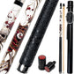 Collapsar CBP Pool Stick with 1X1 Hard Case,13mm Tip with Low Deflection Technology Billiard Cue,58" 2-Pieces 19-21 oz Professional Pool Cue Set