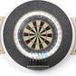 Dart Board Cabinet Set with LED Light; Bristle Dartboard, Built in LED Light, Darts and Chalkboards