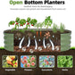 G GOOD GAIN Galvanized Metal Raised Garden Bed Kit - 4x2x1FT Outdoor Planter Box with Safety Edging and Gloves for Vegetables, Fruits, Flowers(White, 2PC)