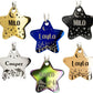 Personalized Dog Tag with 5 Lines of Custom Deep Engraved Durable Stainless Steel Pet ID Name Tag Designer Small Size Star