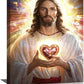 Christian Jesus Wall Art Religion Canvas Wall Decor Prints Framed Painting Jesus Pictures Gifts Artwork for Bathroom Living Dining Church 12"x16"