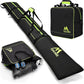 Ski Bag and Boot Bag Combo,Padded Ski Bag Set for Air Travel,Snow Ski Bags for Adults,Water- resistant Ski Boot Bag Fits for Skis Up to 200 CM and Boots Up To Size US13