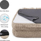 Bedsure Orthopedic Dog Beds Large Sized Dog - Washable Large Dog Cat Bed Waterproof, Comfort Dogs Couch Sofa with Washable Removable Cover, Pet Bed with Nonskid Bottom, Long Faux Fur-Taupe, 35"