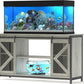 55-75 Gallon Aquarium Stand Heavy Duty Steel Frame, Fish Tank Cabinet with Accessories Storage for Reptile Terrarium & Turtle Tank - 1000lbs Capacity (Grey)