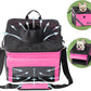 Pet Carrier Bicycle Basket Bag Pet Carrier/Booster Backpack for Dogs and Cats with Big Side Pockets,Comfy & Padded Shoulder Strap,Travel with Your Pet Safety（Pink Carnation）