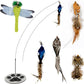 Cat Toys for Bored Indoor Adult Cats Any Surface Base Wand Stimulation Toys for Indoor Cats Cat Feather Toy Cat Feather Cat Toy Wand Juguetes para Gatos Activos Juegos para Gatos