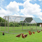 4ever2buy 1.26’’ Large Metal Chicken Coop Run Walk in, Chicken Pen for Chickens, Outdoor Chicken Runs Coops, Flat Roofed Chicken Runs for Yard with Anti-Ultraviolet Cover (9.2’L x18.7’Wx 6.4’H)