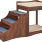 unipaws Pet Bunk Bed with Removable Step for Dogs and Cats, Multi-Level Bed Window Perch Seat Platform with Cushion and Cat Scratch Pad, Indoor Use