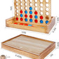 Glintoper Shut The Box & 4 in a Row Tables Game Set, Classic Wood Dice Game with Numbers & Line Up 4 Game for Kids Family, Living Room Rustic Coffee Table Decor, Travel Game Strategy Board Games