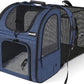 Pecute Pet Carrier Backpack, Large Cat Carrier Backpack, Expandable Cat Backpack with Breathable Mesh for Medium Large Cats, and Small Dogs, Dog Backpack Carrier for Travel Hiking Blue