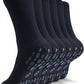 CWVLC Grip Socks Soccer - Cushioned Non-Slip Grippy for Men & Women Athletic - Barre Hospital Sticky Slipper Socks