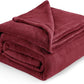 Bedsure Fleece Blankets King Size Burgundy - Bed Blanket Soft Lightweight Plush Cozy Fuzzy Luxury Microfiber, 108x90 inches