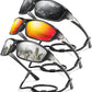 3 Pack Polarized Sports Sunglasses for Men, Mens Sunglasses Wrap Around UV400 Protection for Cycling Fishing Driving