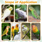 kathson 8 PCS Natural Bird Wood Perch Parakeet Standing Toy Sticks Parrot Paw Grinding Branches Cockatiels Cage Chewable Accessories for Conures Macaws Finches