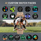 2025 DA GPT Smart Watch, Deep Search, Heart Rate, Blood Pressure, Blood Oxygen, Sleep Monitor, 107 Sports Modes, Waterproof Round Watch, 1.19-inch AMOLED Display, Compatible Android and iOS Gold Metal