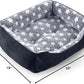 GASUR Small Dog Beds Small Size Dogs, Rectangle Washable Dog Bed, Orthopedic Dogs Sofa Bed, Pet Cuddler Anti-Slip Bottom, Soft Calming Sleeping Warming Puppy Bed (S (20"x 19"x 6"), Black)