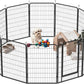 Dog Playpen, Outdoor Dog Fence, 8 Panels, 40" H Dog Pen for Large/Medium/Small Dogs, Heavy Duty Metal Pet Fence with Gate, Portable Dog Fence for RV Camping and Yard (Black)