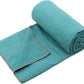 Eunzel Yoga Towel,Hot Yoga Mat Towel with Grip Dots Sweat Absorbent Non-Slip for Hot Yoga, Pilates and Workout 24" x72", Dark Cyan