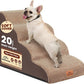 Dog Ramp and Stair for Bed 16" H-20 H,3-Step Cat Stair for Sofa and Chair,4-Step Dog Ramp for High Bed and Window,Durable Nonslip Fabric Cover for Indoor (Coffee-20 H, Pet Friendly, 4)