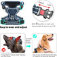 Timos Dog Harness Large Sized, No Pull Pet Harness with Neck Lockable Snap,No Choke Front Clip Dog Reflective Vest,Adjustable Metal Rings 3 Buckles,Easy Control Handle for Large Dogs Royal Blue L