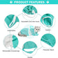 JULMELON Cat Washing Bag 10 PCS Set, Adjustable Cat Shower Net Bag and Pet Grooming Brush with Nail Clipper Nail File Hair Combs Tick Tool Nail Caps for Bathing Nail Trimming Examination（Grey+Green）