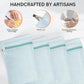 4 Piece Blue Small, Durable Organic Cotton Mesh Laundry Bag with Strong Zipper and Breathable Mesh, Delicate Laundry Bag for Underwear, Clothes, Pants and Socks