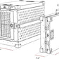 Heavy Duty Fully Collapsible Powder-Coated Aluminum Dog Crate - Medium (Gray)