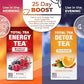 Total Tea Detox Tea & Energy Tea Set - 25 Day Detox - Herbal SIim Tea with Chamomile - Hibiscus Tea and Ginger Root for Colon Cleanse – Natural Citrus & Cinnamon Herbal Tea for Digestive Health