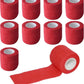 9 Pack 2" x 5 Yards Self Adhesive Bandage Wrap Self Stick Wrap for Ankle, Wrist, Finger, Sports, Breathable Cohesive Vet Tape for Pets (Red)