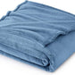 Bedsure Fleece Throw Blanket Washed Blue - 300GSM Blankets for Couch, Sofa, Bed, Soft Lightweight Plush Cozy Throws for Toddlers, 50x60 inches
