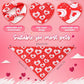 Weewooday 50 Pcs Dog Bandanas Bulk for Dogs Soft Bibs Adjustable Triangle pet Bandana for Small Medium Large Costume(Heart Pattern,31.5 x 21.7 x21.7 Inch)