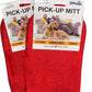 Hair Magnet Pet Fur Removal Mitt, Lint, Fur, and Dander Cleanup for Furniture, Clothing, and Upholstery, Reusable, Durable, Quick & Easy Cleaning, Red, 2-Pack