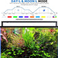 24/7 LED Aquarium Light for 12-18 Inch Fish Tank, Fish Tank Light for Plants, Auto On Off with Timer, 9 Colors, Adjustable Brightness, Daylight & Moonlight, DIY and Nature Weather Mode, 20W
