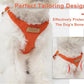 Puppytie No Pull xs Dog Harness with Multifunction Dog Leash,Soft Adjustable No Choke Escape Proof Pet Harness Vest,Orange,XS