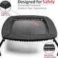 Sunny Health & Fitness Springless Mini Fitness Trampoline – Premium Adjustable Bungee-Style Indoor/Outdoor Exercise Rebounder for Quieter and Safer Workouts