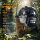 Forestry Safety Helmet with Build-in Visor Mesh Face Shield Ear Muffs 4 in 1 Chainsaw Safety Hard Hats