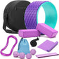 Yoga Wheel Set, Wheel Foam Roller with Back Cracker Roller for Pain Relief & Deep Tissue Massage and Stretching 500lbs Capacity, Trigger Point Therapy Massage Ball, Yoga Blocks 2 Pack with Strap