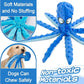 Alphatool Squeaky Dog Toys - Soft Plush Chew Crinkle Puppy Toys to Keep Them Busy, Octopus No Stuffing Interactive Essentials for Teething Small Medium Pets Dogs Gifts - 1pcs